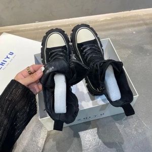 New thick sole heightened niche motorcycle boots